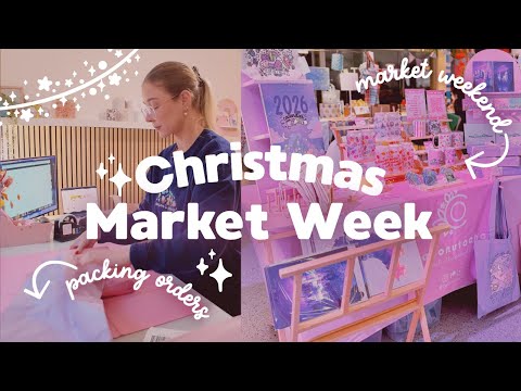 STUDIO VLOG | Running a Small Business at Christmas 🎄 Orders, T-Shirt Printing & a Market Day ✨