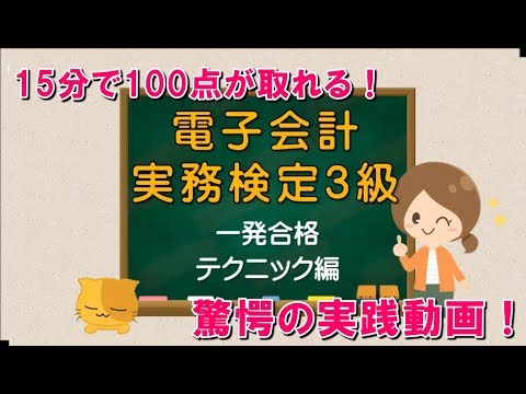 目指せ！簿記マスター　電子会計実務検定3級　一発合格テクニック編