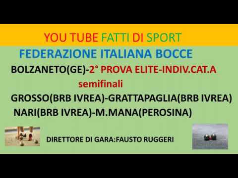 Bocce : Semifinali Circuito Elite - 2° Prova - Bolzaneto (GE) - 5  Giugno 2022