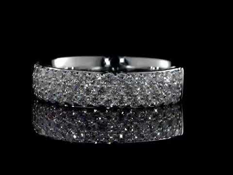 10K White Gold (0.33ct) Pavee Set Diamond Anniversary Band