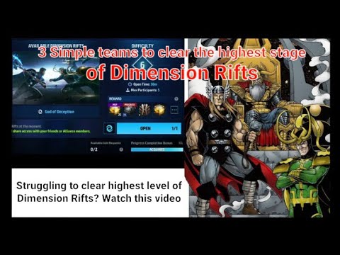 Teams, Tips & Tricks For EASY Highest Level Dimension Rifts Clears | Marvel Future Fight | Thörgasm