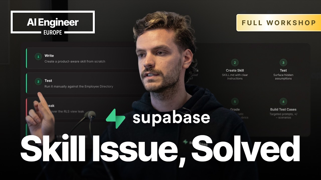 Supabase Boosts AI Agents with Skill Issue Fix - AI Engineer