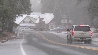 Heavy Snow Falls in Shaver Lake