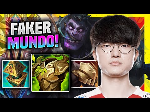 FAKER TRIES FIRST TIME NEW MUNDO REWORK! - T1 Faker Plays Dr.  Mundo Support vs Thresh! | Season 11