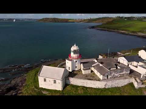 Roches Point Lighthouse, Cork Harbour - Aerial Footage