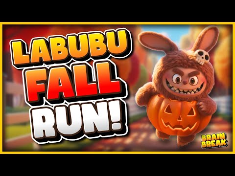 Labubu Fall Run! 🍁 Autumn Brain Break 🍁 Fall Games for Kids 🍁 Danny Go Noodle 🍁 Just Dance