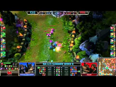 CLG (Counter Logic Gaming) vs Vulcun (VUL) || NA LCS Summer 2013 W8D1 || Full Game HD