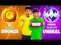 My Little Brother Carries Me To UNREAL RANK In Fortnite! (Ranked Fortnite)