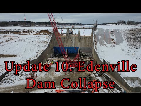 Update 10: Edenville Dam Collapse Wixom Lake Flood 2020 - Aerial
