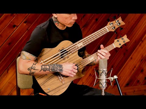 Ortega Custom Built Series Tenor Size Double Neck Ukulele/ Uke Bass Natural - HYDRA-BSTE image 19