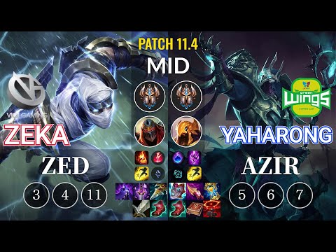 VG Zeka Zed vs JAG Yaharong Azir Mid - KR Patch 11.4