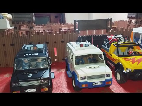 Playmobil vehiculos blindados de policía.