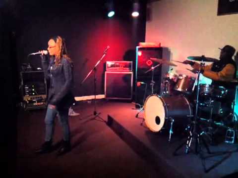 Teneil Nicole rehearsing; Jerz on the Drums