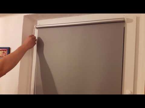 Thermo Rollo Abdunklungsrollo befestigen ohne Bohren und Kleben Energie sparen im Sommer und Winter