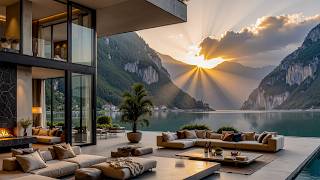 Jazz Instruments And A Lakeside Setting Amidst The Forest - Warm Jazz At A Luxury Resort Villa