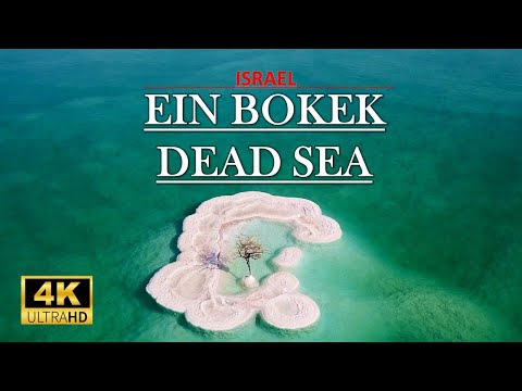EIN BOKEK Dead Sea Israel 🇮🇱, Lowest Point on Earth,Incredible Salt Islands in 4K 60 FPS video