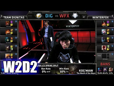 Dignitas vs Winterfox | S5 NA LCS Spring 2015 Week 2 Day 2 | DIG vs WFX W2D2G2 VOD 60FPS