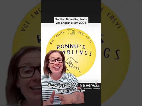 Best way to succeed for Section B of the VCE English Exam