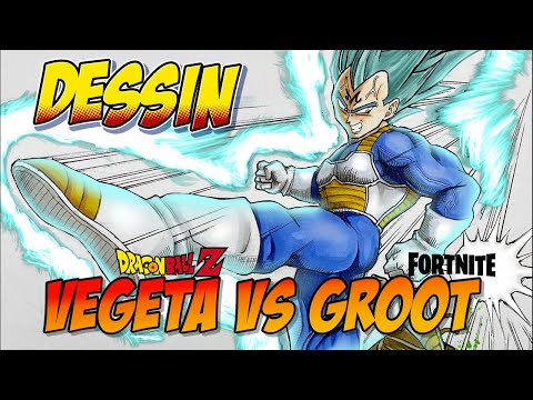 Dessin VEGETA VS GROOT Fortnite Saison 4 Chapitre 2