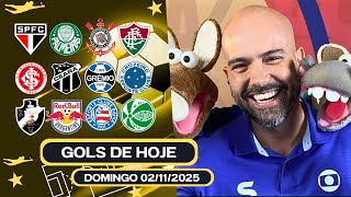 ⚽️ TODOS OS GOLS DESTE DOMINGO 02/11/2025 BRASILEIRÃO A GOLS DE HOJE, GOLS DA RODADA(COMPLETO)