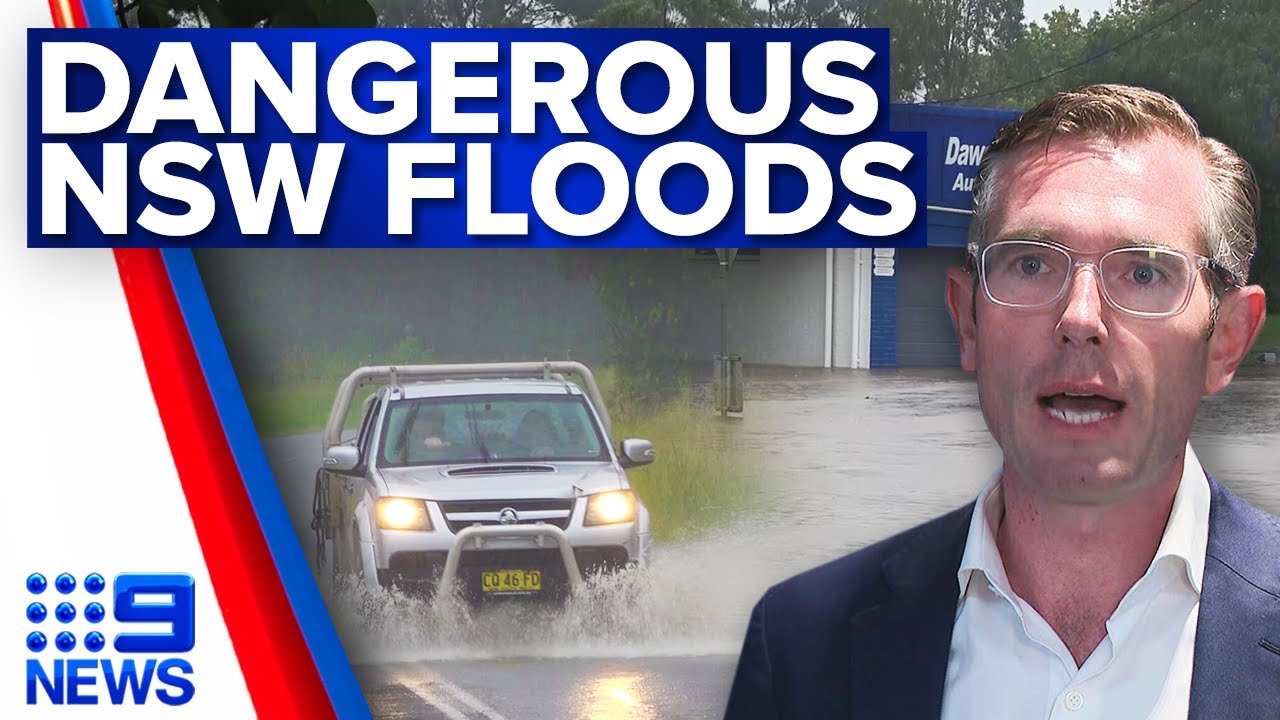 Man missing in floodwaters in Lismore, evacuation warnings in place | 9 News Australia