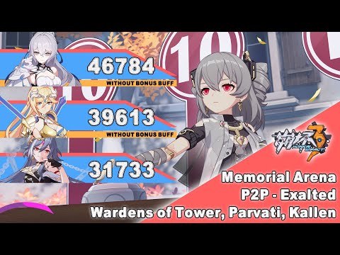 Honkai Impact 3 SEA - [P2P] Exalted Memorial Arena - SSS Wardens of Tower | SSS Parvati | Kallen
