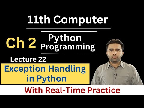 Exception Handling In Python 11th Computer Chapter 2 Python Programming Qais Ali Khan