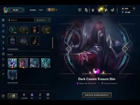 Dark Cosmic Erasure Jhin Reroll