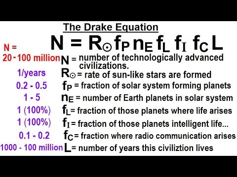 Astronomy - Ch. 30: Life in the Universe? (9 of 20) The Drake Equation