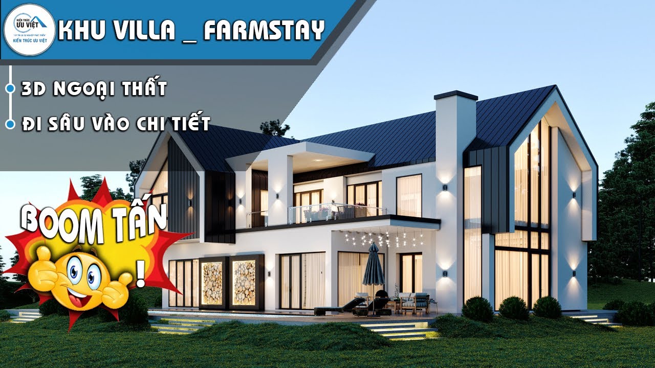 VIDEO THIẾT KẾ BIỆT THỰ TÂN CỔ ĐIỂN 7X15M