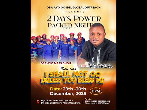 END OF THE YEAR 2 DAYS PRAYER PROGRAME.