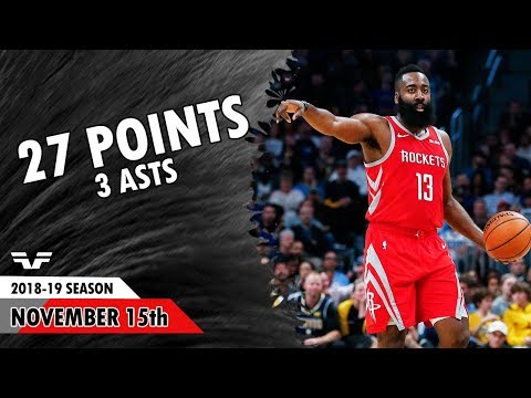 James Harden - 2018.11.15 - Rockets vs Warriors - 27 Pts, 3 Asts