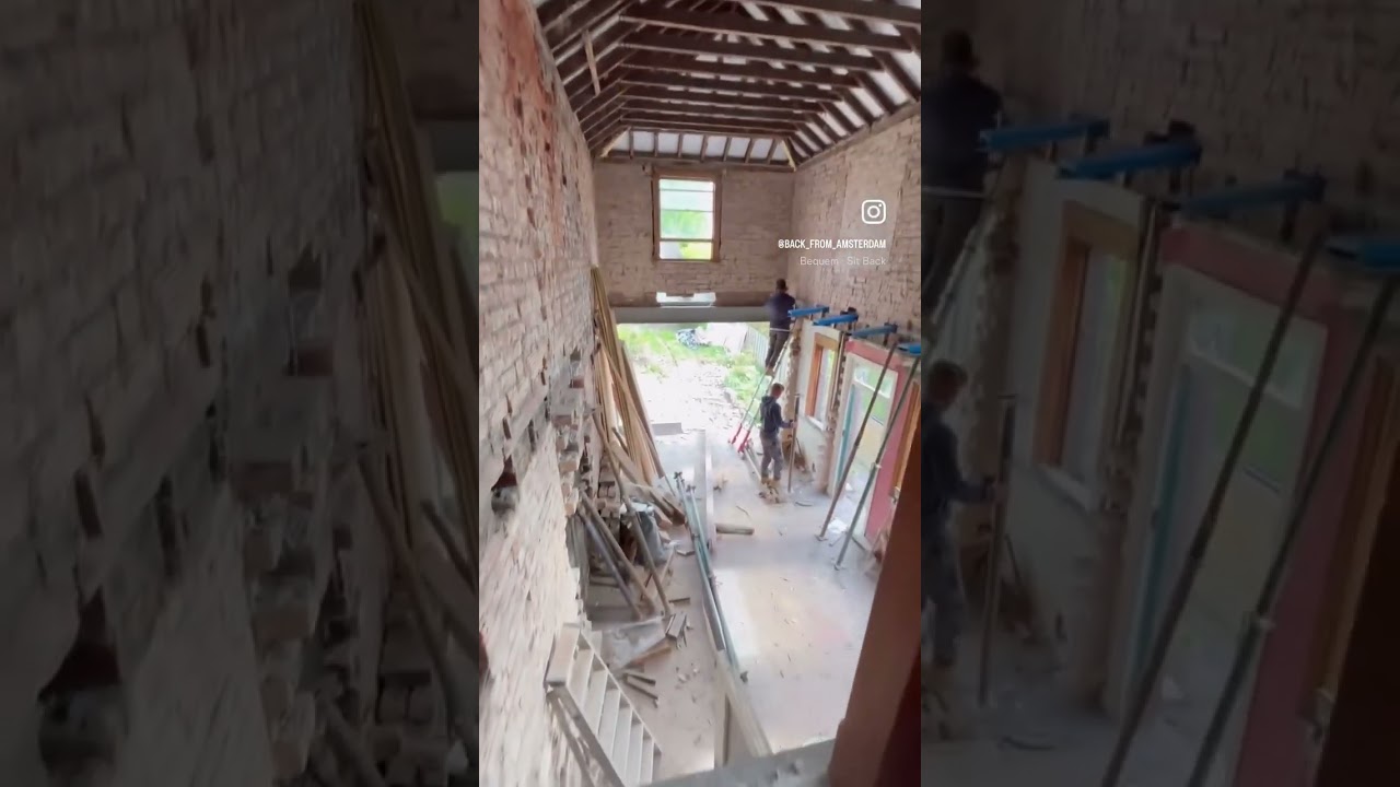 Ready to take the wall down. House extension. #construction #renovation #homeimprovement #woodwork