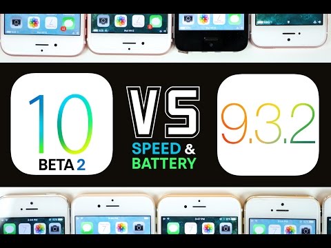 iOS 10 Beta 2 vs 9.3.2 Speed & Battery Test on ALL iPhones!