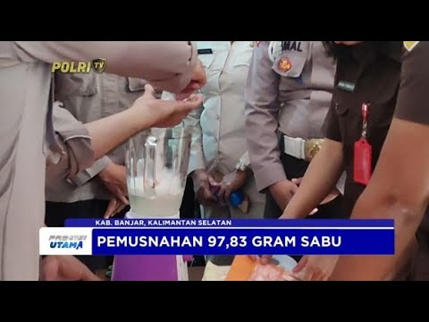 POLRES BANJAR PEMUSNAHAN BARBUK NARKOBA