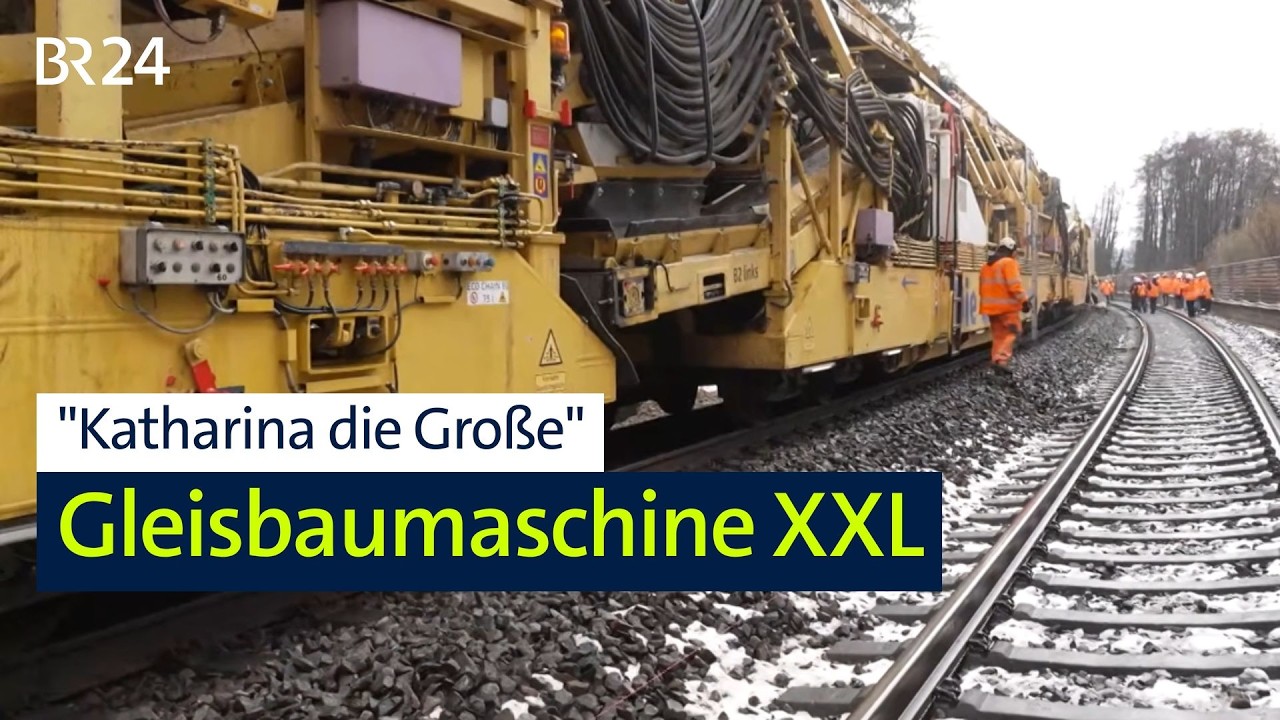 Im Einsatz bei Bahn-Großbaustelle: Gleisbaumaschine XXL | Abendschau | BR24