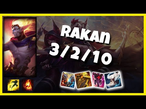 Rakan vs Sett EU Challenger SUPPORT (3/2/10) Gameplay Replay - Patch 10.23