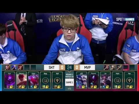 SKT vs MVP - Game 1 -  LCK Spring Split 2017