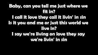 Bon Jovi - Living in Sin Lyric Video