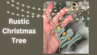 How to Crochet Rustic Christmas Tree Ornament Beginner Quick