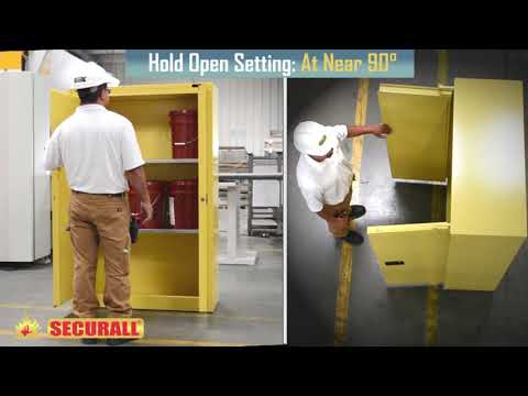 How to Operate a SECURALL 300-Series Self-Closing Safety Cabinet.