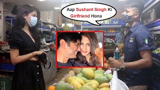 Rhea Chakraborty Uncomfortable Moment When Fruit Seller Ask Her About Sushant Singh Rajput In Public