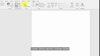 How to activate ruler | Word 365