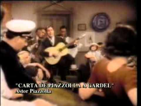 Astor Piazzola leyendo su carta a Gardel. Tangocity.com