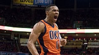 Russell Westbrook Throws it Off Rodney Hood's Back and Beats the Buzzer