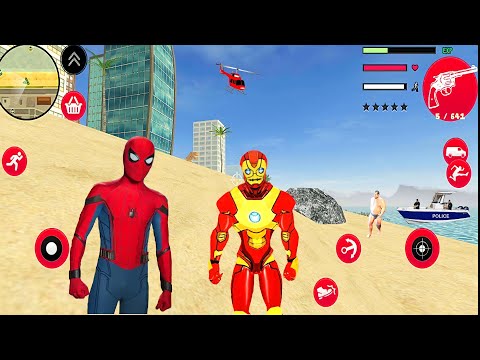Super Karhraman Demir Android  Oyunu Flying iron rope hero Vegas City# 1 An,,,