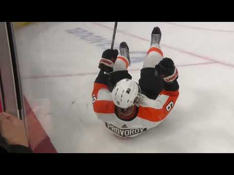 Ivan Provorov's amazing goal vs Blackhawks in OT (13 apr 2023)