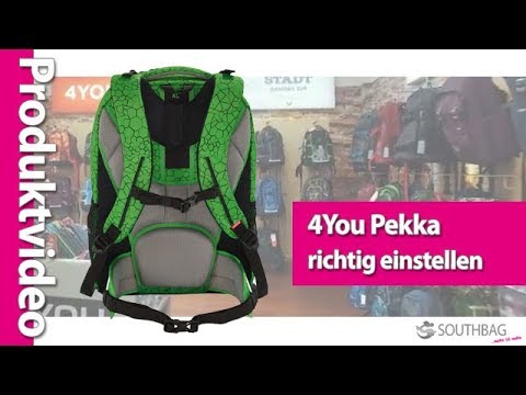 4YOU Schulrucksack Pekka - richtig am Rücken einstellen