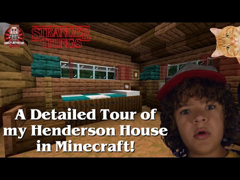 A Fully Detailed Tour of My Henderson House from Stranger Things in Minecraft!!