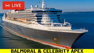 SHIPS TV - Queen Mary 2 & Britannia Criuse Shps Depart Port of Southampton (LIVE)